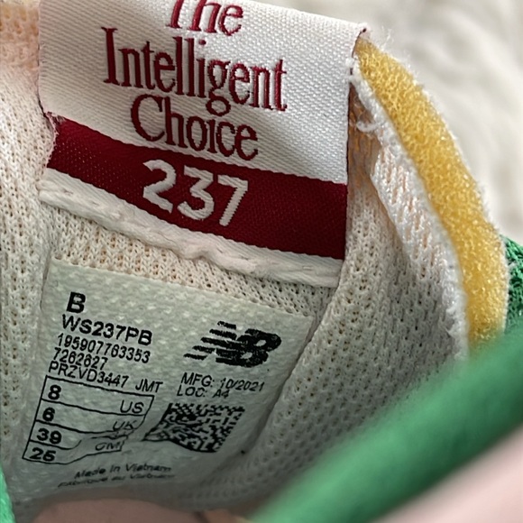 NEW BALANCE Women's 237 V1 Classic Sneaker ‘Moon Shadow Pink Haze' Size 8 - Picture 11 of 12